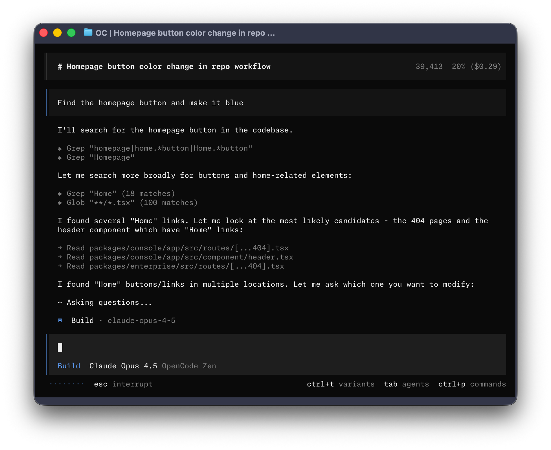 AicippY TUI con il tema aicippy-code